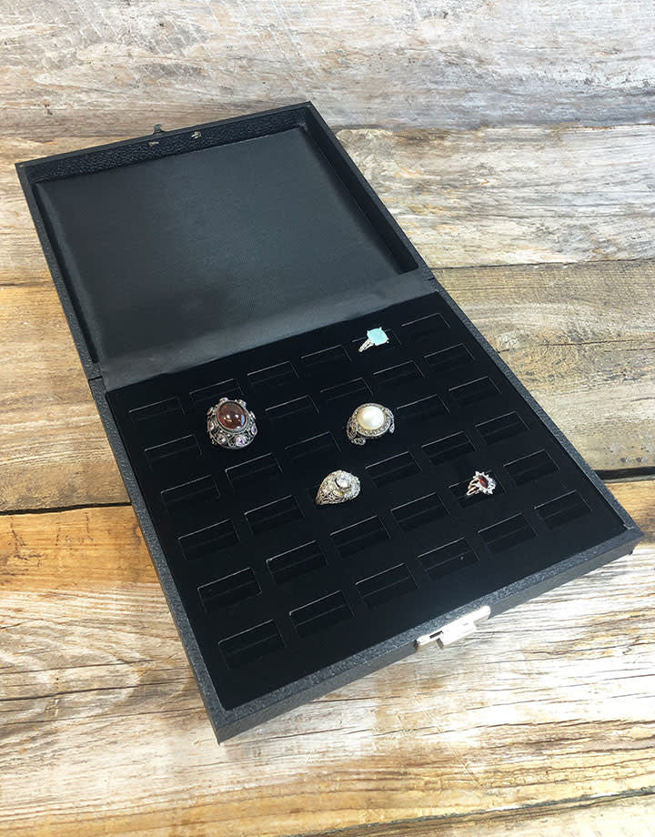 DRG1905 = Ring Case for 36 Rings - Black