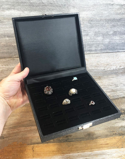DRG1905 = Ring Case for 36 Rings - Black
