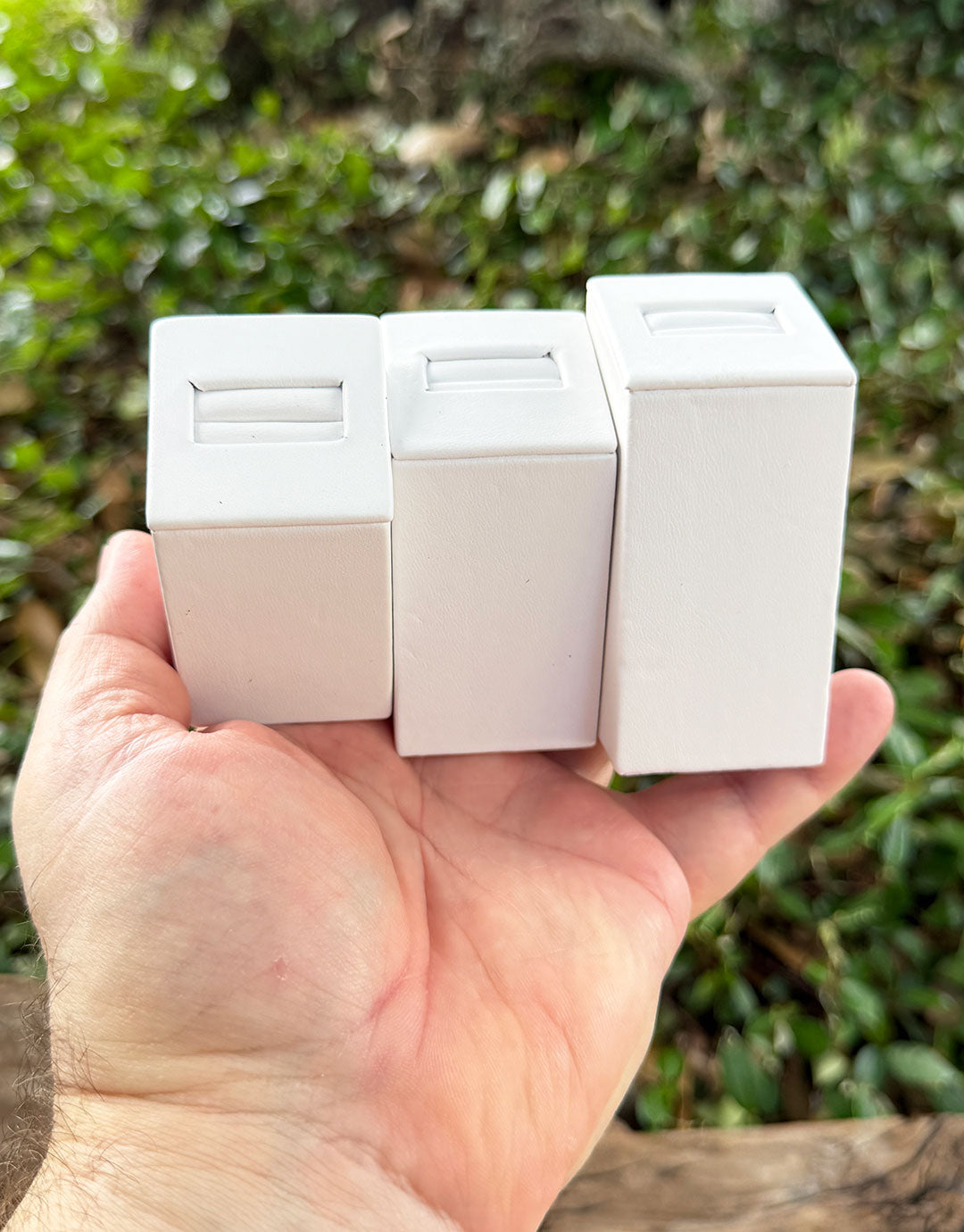 DRG610X = White Leatherette Square Ring Columns **Choose Size**
