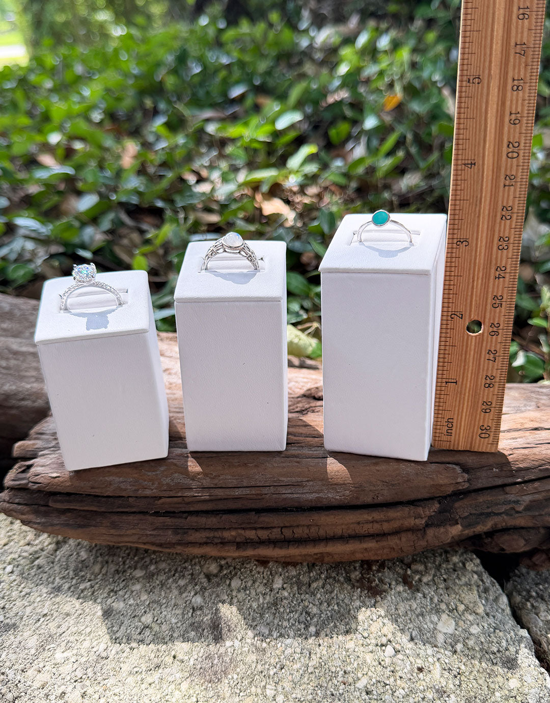 DRG610X = White Leatherette Square Ring Columns **Choose Size**