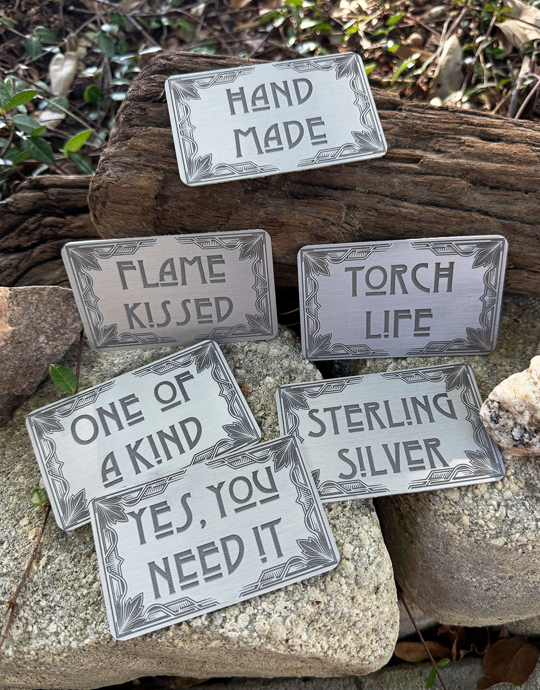 DSI10XX = Laser Engraved Art Deco Aluminum Signs **Choose Message**