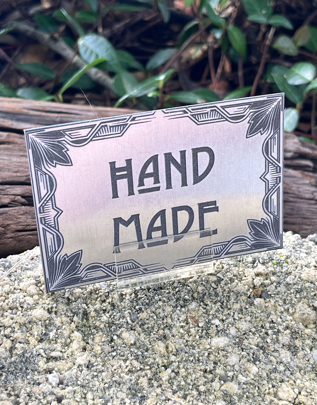 DSI10XX = Laser Engraved Art Deco Aluminum Signs **Choose Message**