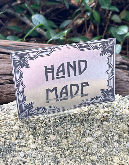 DSI10XX = Laser Engraved Art Deco Aluminum Signs **Choose Message**