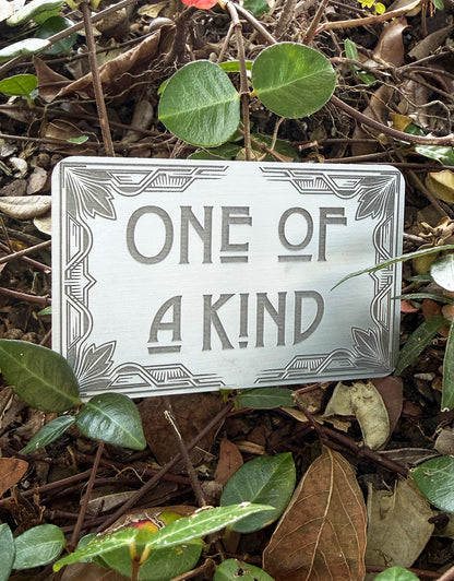 DSI10XX = Laser Engraved Art Deco Aluminum Signs **Choose Message**