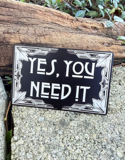 DSI13XX = Laser Engraved Art Deco Black Aluminum Showcase Sign **Choose Message**