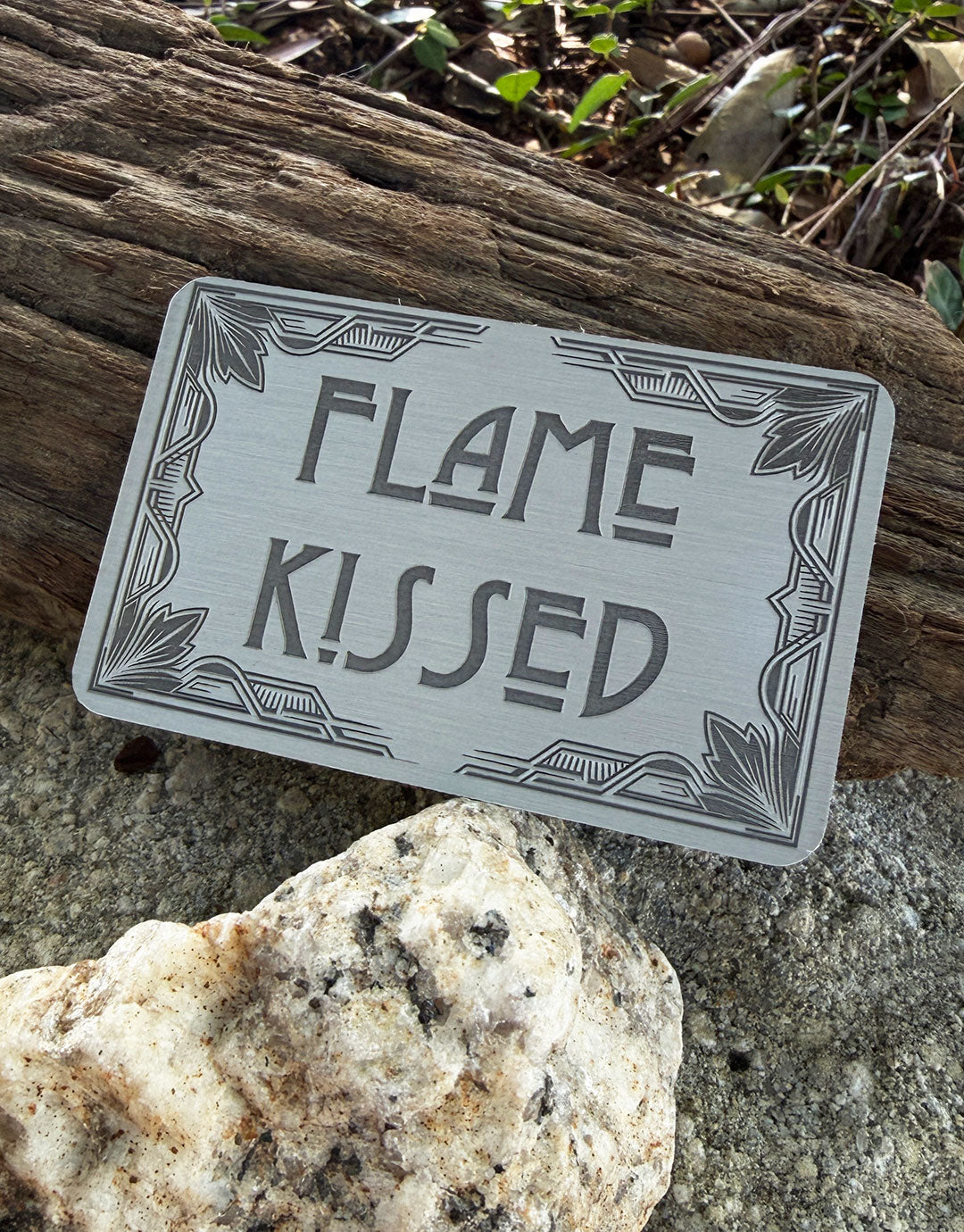 DSI10XX = Laser Engraved Art Deco Aluminum Signs **Choose Message**
