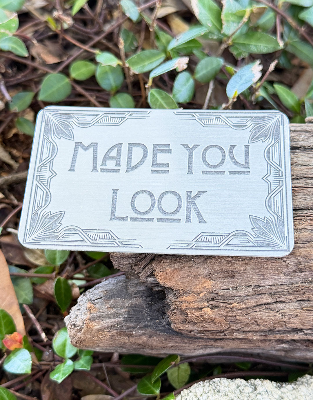 DSI10XX = Laser Engraved Art Deco Aluminum Signs **Choose Message**