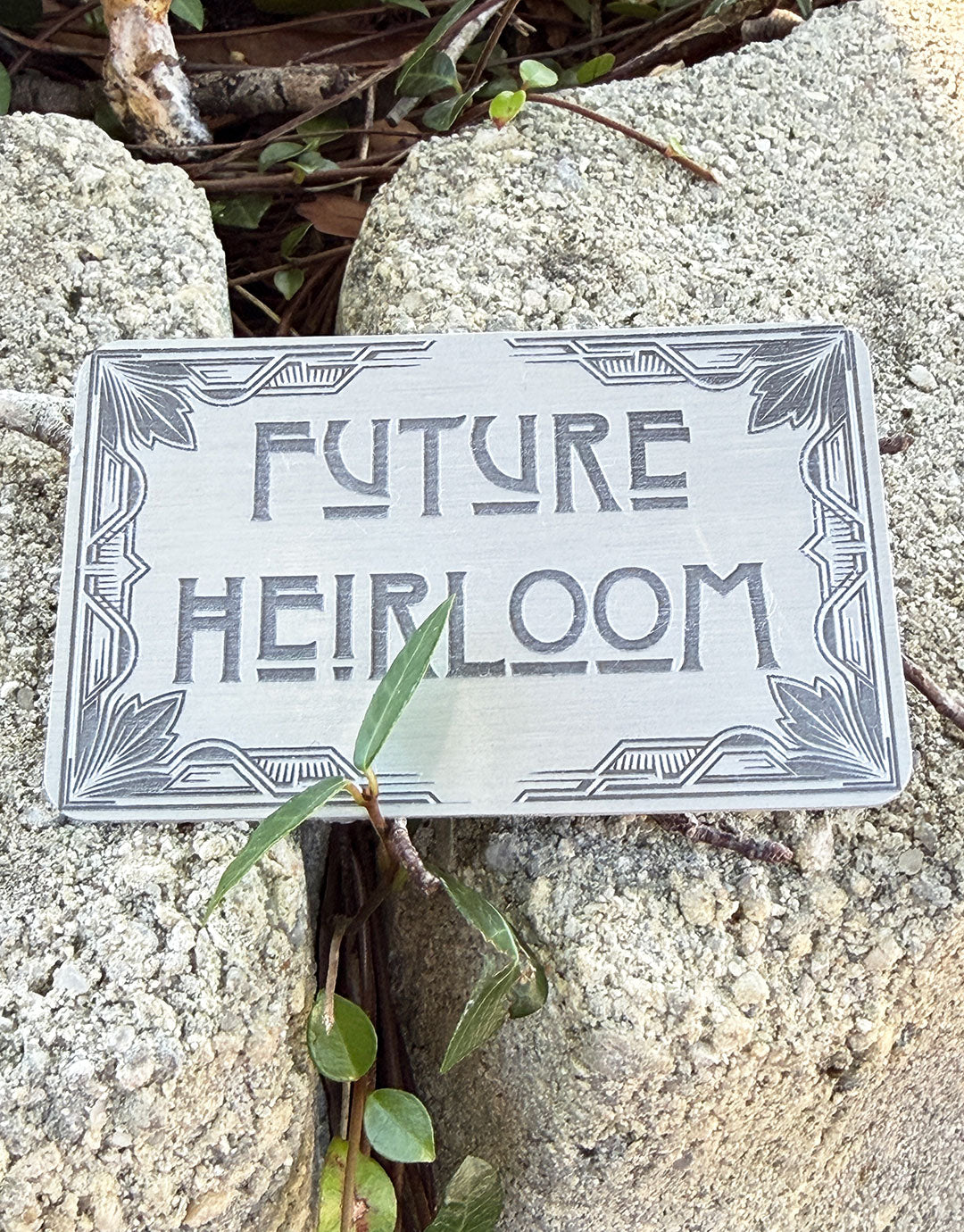 DSI10XX = Laser Engraved Art Deco Aluminum Signs **Choose Message**