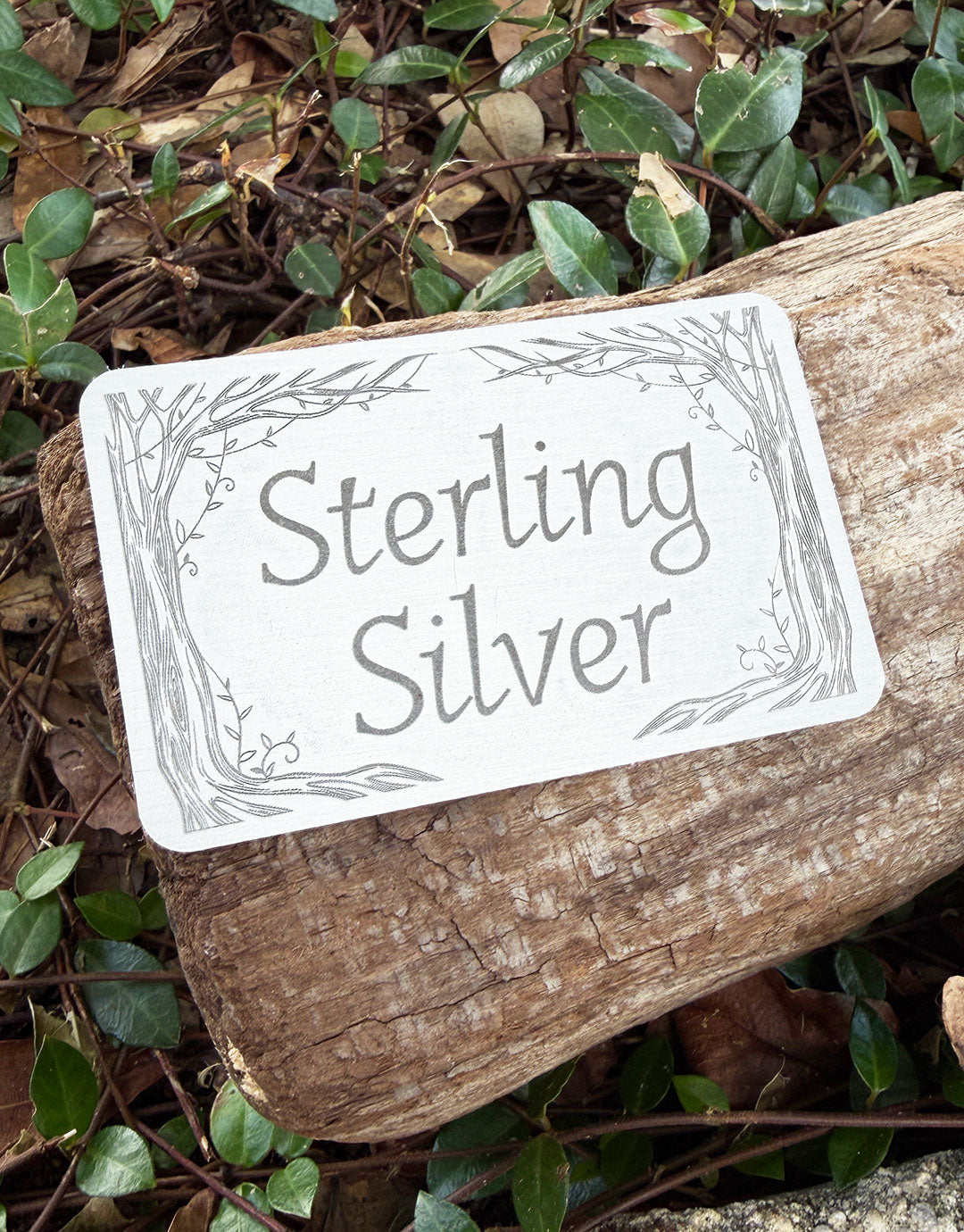 DSI11XX = Laser Engraved Vines Aluminum Showcase Signs **Choose Message**