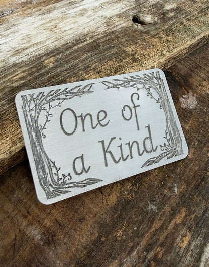 DSI11XX = Laser Engraved Vines Aluminum Showcase Signs **Choose Message**
