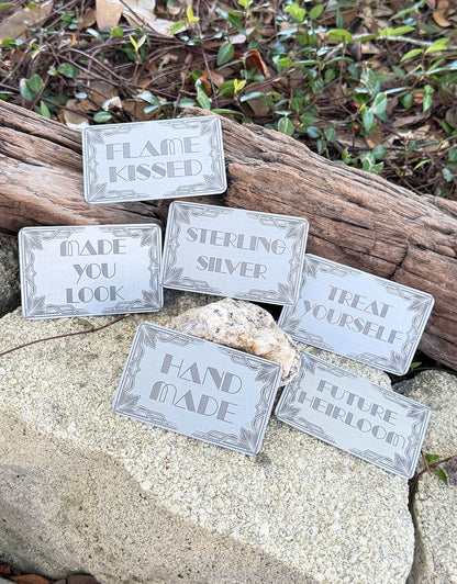 DSI12XX = Laser Engraved Art Deco 2 Aluminum Signs **Choose Message**