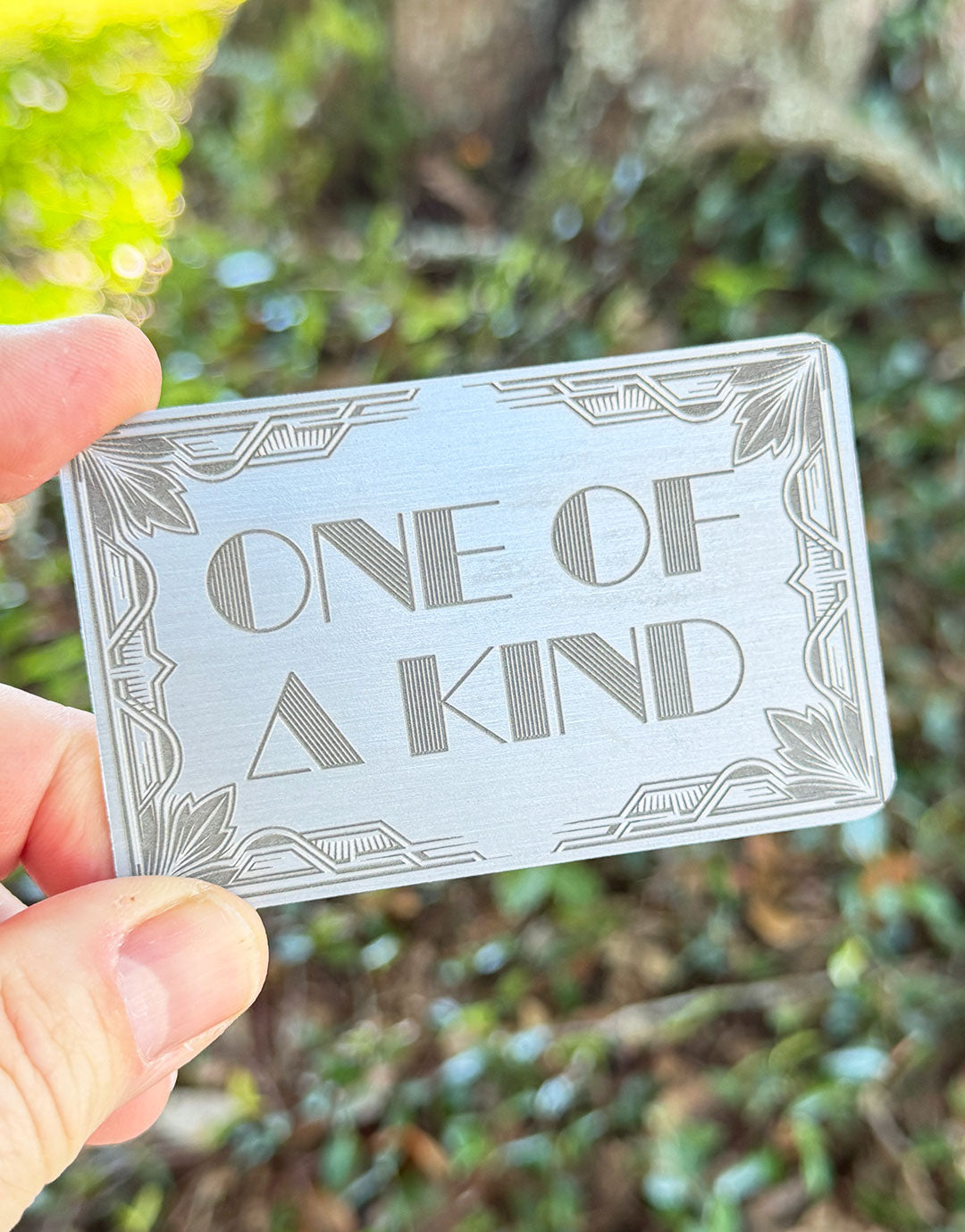 DSI12XX = Laser Engraved Art Deco 2 Aluminum Signs **Choose Message**