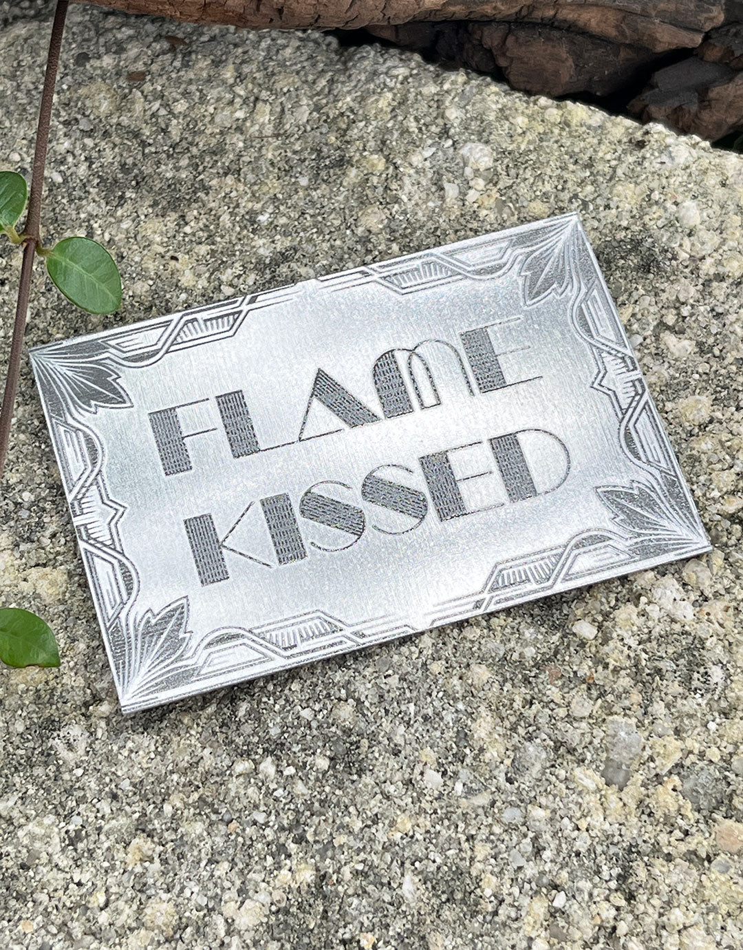 DSI12XX = Laser Engraved Art Deco 2 Aluminum Signs **Choose Message**