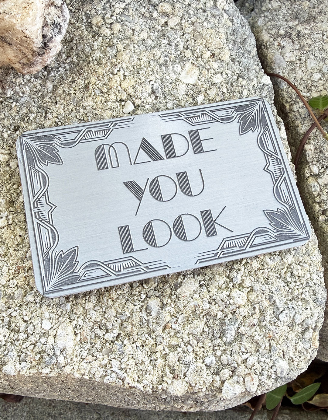 DSI12XX = Laser Engraved Art Deco 2 Aluminum Signs **Choose Message**