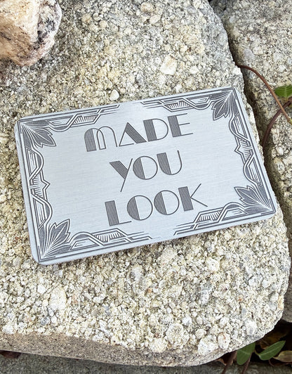 DSI12XX = Laser Engraved Art Deco 2 Aluminum Signs **Choose Message**