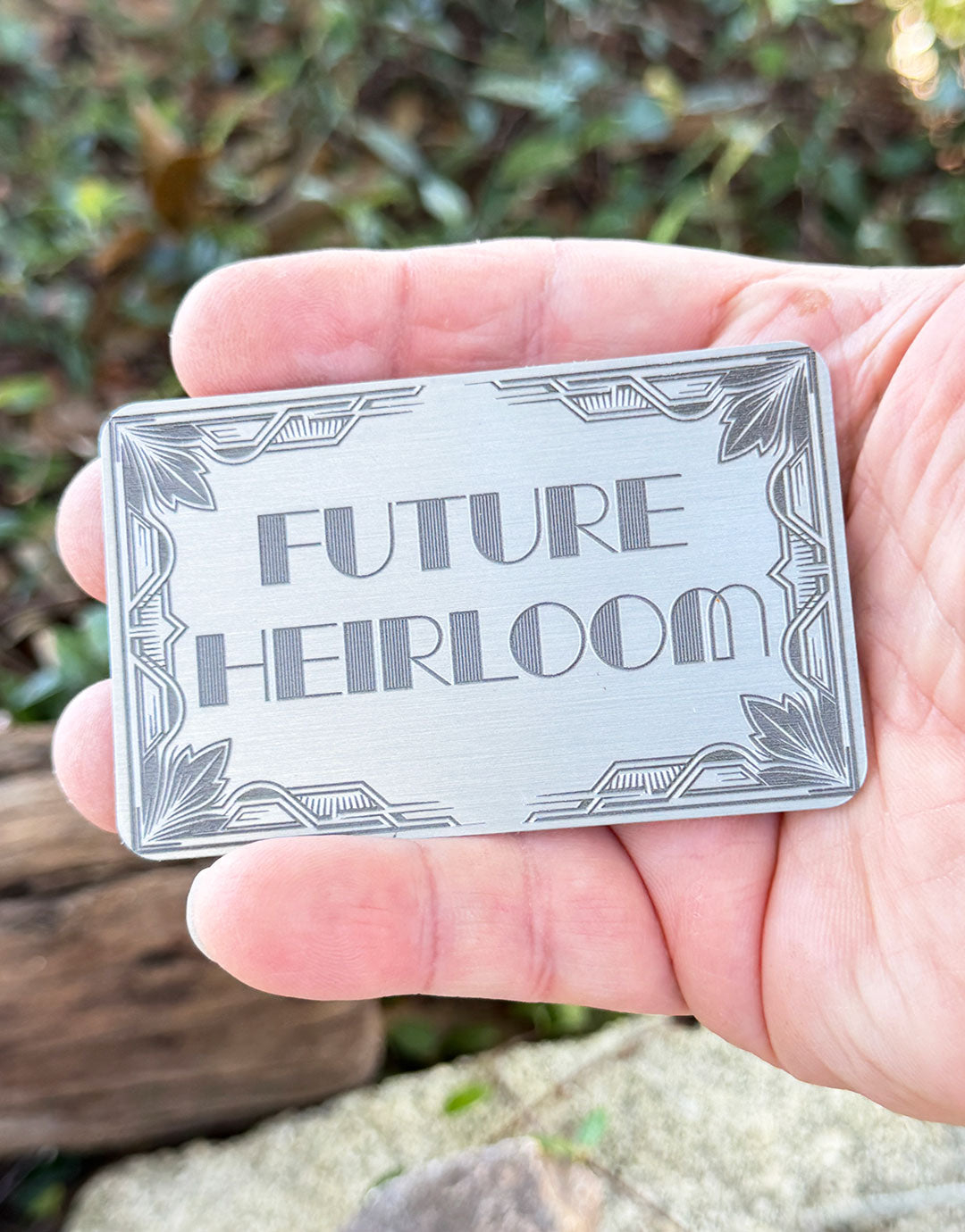 DSI12XX = Laser Engraved Art Deco 2 Aluminum Signs **Choose Message**