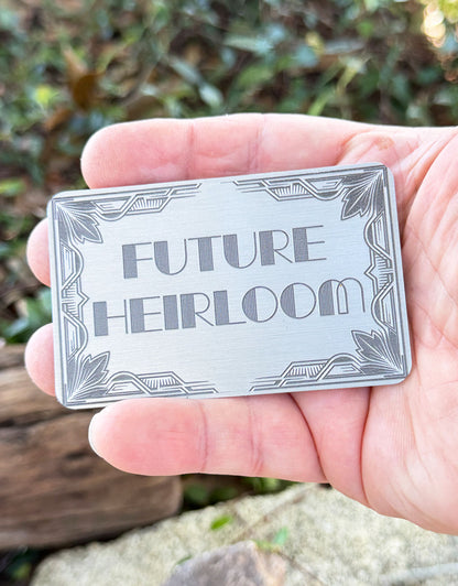 DSI12XX = Laser Engraved Art Deco 2 Aluminum Signs **Choose Message**