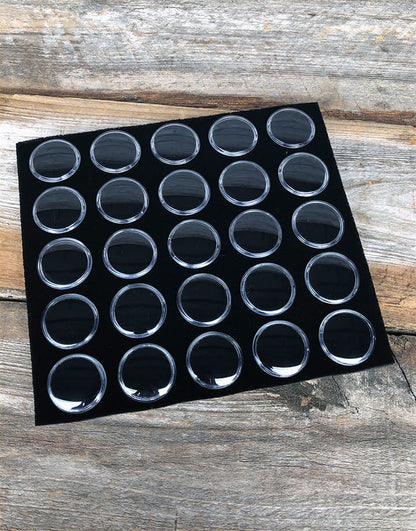 DST2525 = Gem Jar Tray Insert with 25 Jars in Black