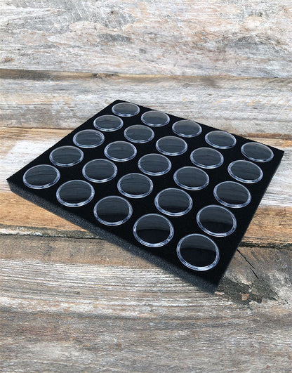 DST2525 = Gem Jar Tray Insert with 25 Jars in Black