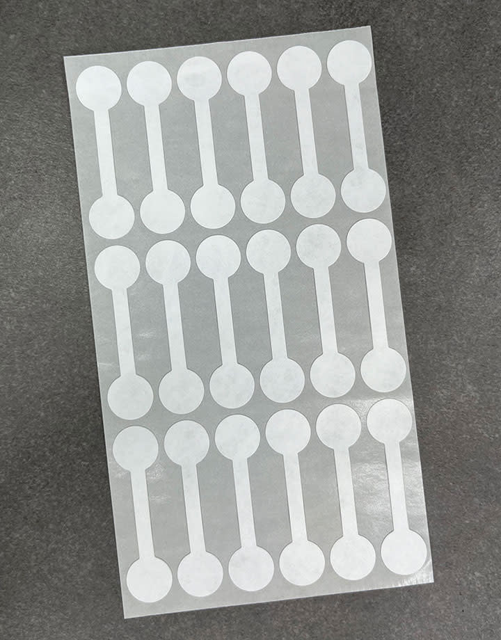 DTA7030 = White Tyvek Long Dumbbell Tags 1-7/8'' x 1/2'' (Pkg of 1000)