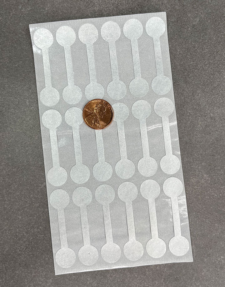 DTA7032 = Silver Tyvek Long Dumbbell Tags 1-7/8'' x 1/2'' (Pkg of 1000)