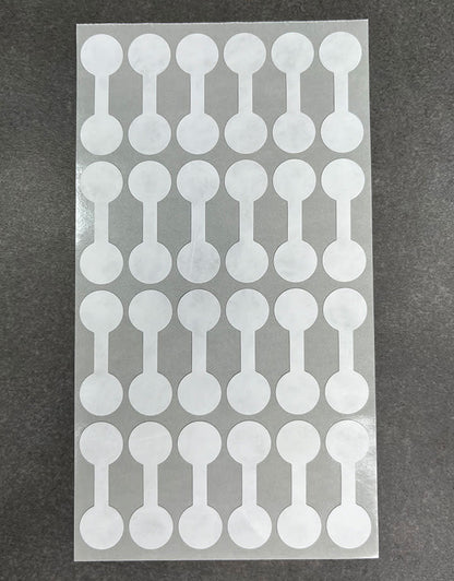 DTA7070 = White Tyvek Dumbbell Tags 1-3/8'' x 1/2'' (Pkg of 1000)