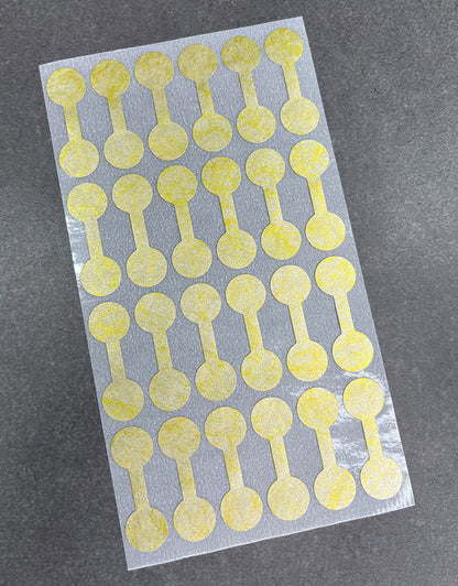 DTA7071 = Gold Tyvek Dumbbell Tags 1-3/8'' x 1/2'' (Pkg of 1000)