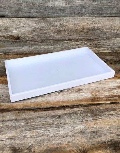DTR1100W = TRAY STACKABLE  WHITE 1'' DEEP