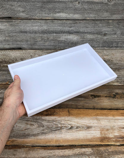 DTR1100W = TRAY STACKABLE  WHITE 1'' DEEP