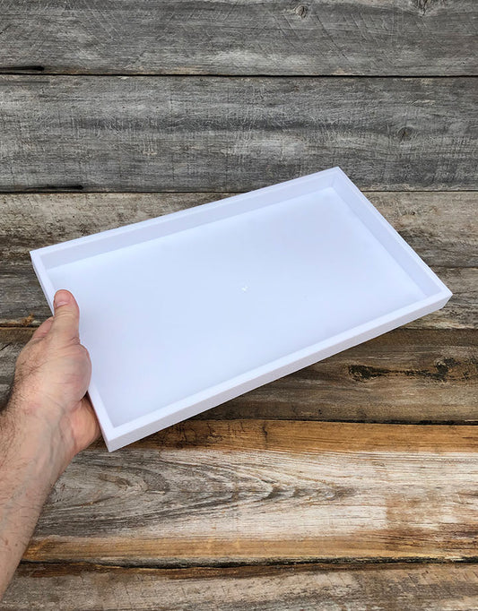 DTR1100W = TRAY STACKABLE  WHITE 1'' DEEP