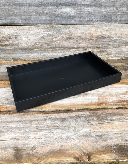DTR1101 = TRAY STACKABLE  BLACK 1-1/2'' DEEP
