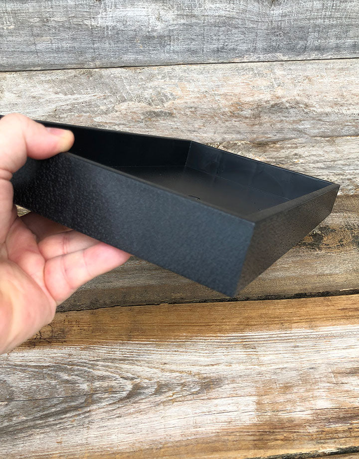 DTR1101 = TRAY STACKABLE  BLACK 1-1/2'' DEEP