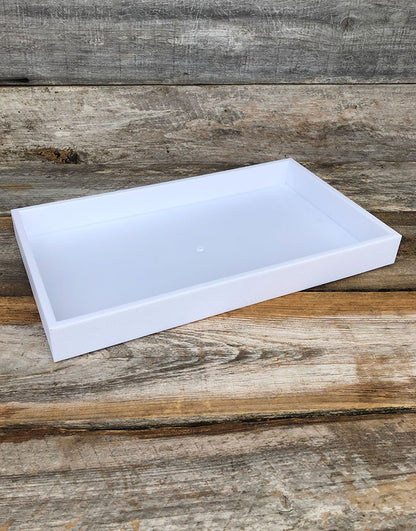 DTR1101W = TRAY STACKABLE  WHITE 1-1/2'' DEEP