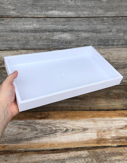 DTR1101W = TRAY STACKABLE  WHITE 1-1/2'' DEEP