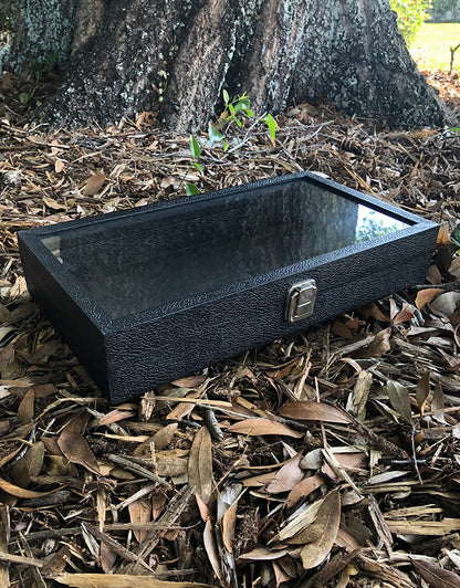 DTR1401 = Jewelry Tray with a Hinged See Through Lid 1-1/2'' Deep
