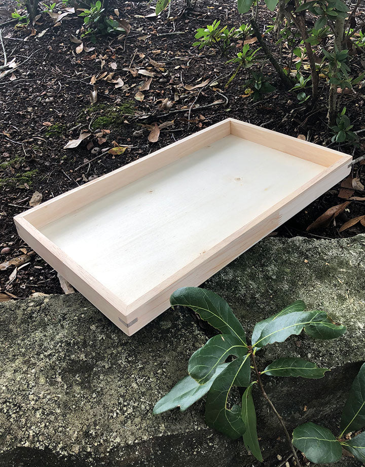 DTR2000 = Stackable Wooden Display Tray 1'' deep