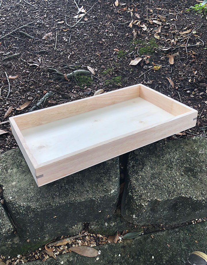 DTR2001 = Stackable Wooden Display Tray 1.5'' deep