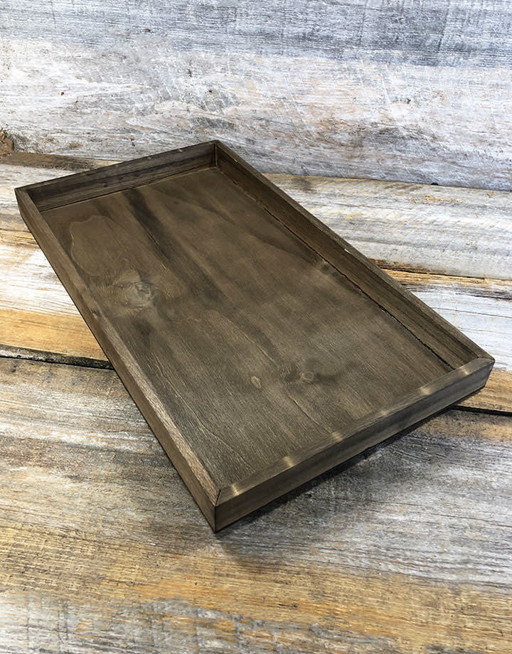 DTR2100 = Stackable Ash Finish Wooden Display Tray 1" deep