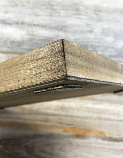 DTR2100 = Stackable Ash Finish Wooden Display Tray 1" deep
