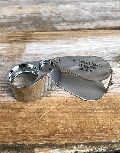 EL9608 = Jewelers' Loupe 20x Magnification with LED Light
