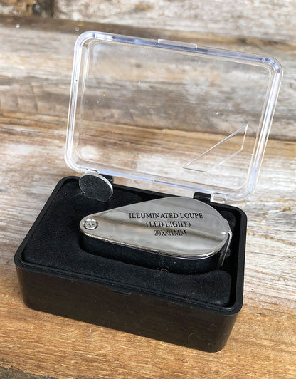 EL9608 = Jewelers' Loupe 20x Magnification with LED Light