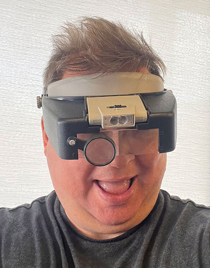 EL9950 = Economy Headband Magnifier with Dual Lenses & LED Light