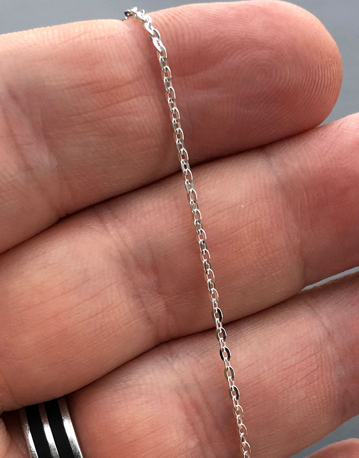 FCable035 = Sterling Flat Cable Chain 1.4mm