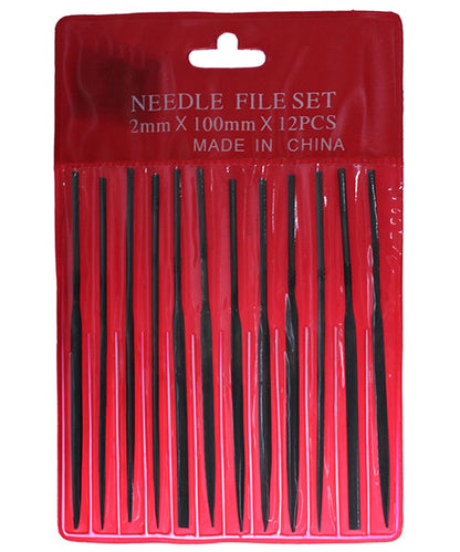 FI6002 = Economy Needle File Set -  Medium cut - 4''  (12pcs)
