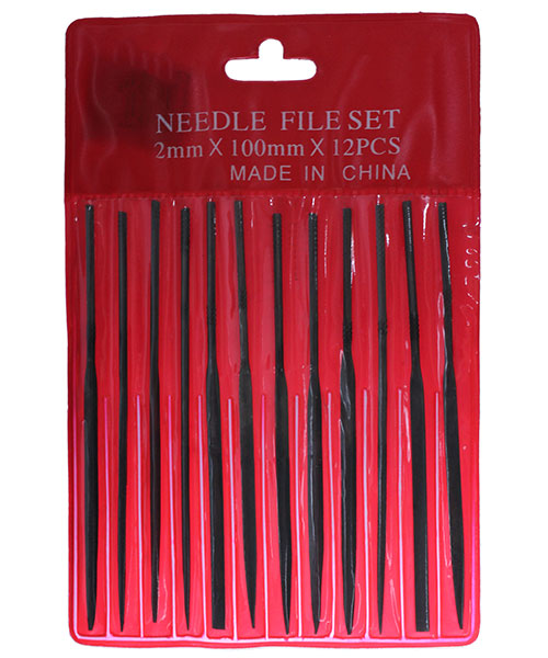FI6002 = Economy Needle File Set -  Medium cut - 4''  (12pcs)