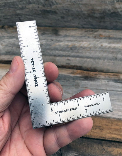 GA7434 = L Square Ruler 3 x 4''