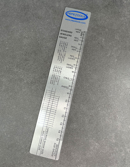 GA819 = Standard Jeweler's Gauge Ruler Ring & Bracelet Sizing Tool