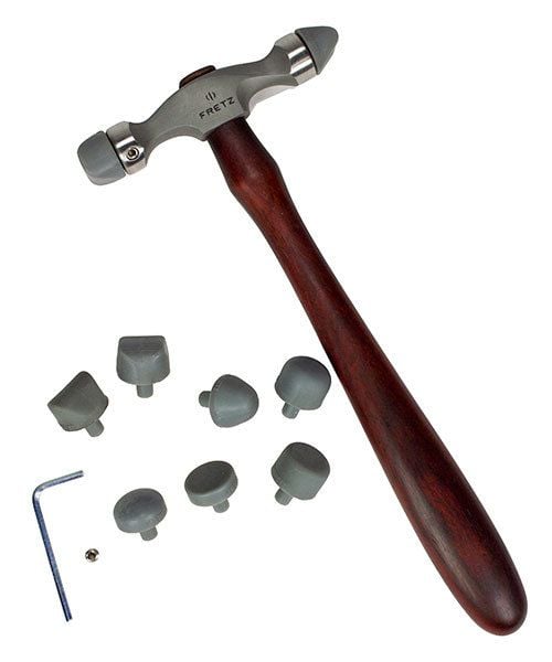 HA8007 = HAMMER FRETZ MINI PLANISHING with INSERTS DOUBLE END HMR-7