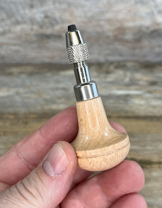 HN1262 = Mushroom Wood Handle with 2 Chucks