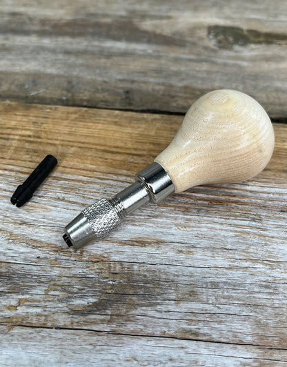 HN1263 = Pear Shape Wood Handle with 2 Chucks